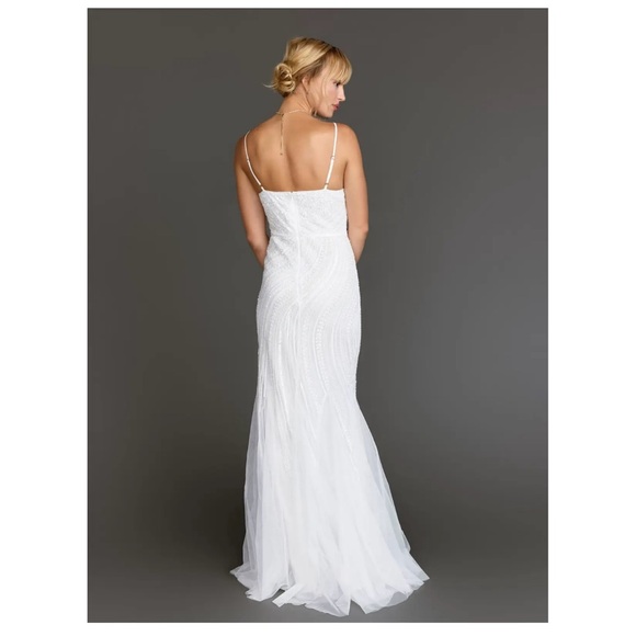 Minuet X New York & Company | Sleeveless Sequin Tulle Gown Bridal Wedding - Picture 4 of 8